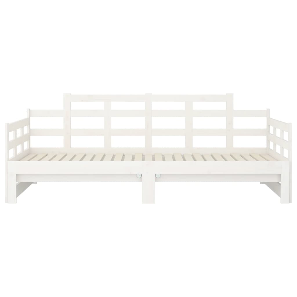 Lit coulissant sans matelas blanc 2x(90x200) cm