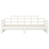 Lit coulissant sans matelas blanc 2x(90x200) cm