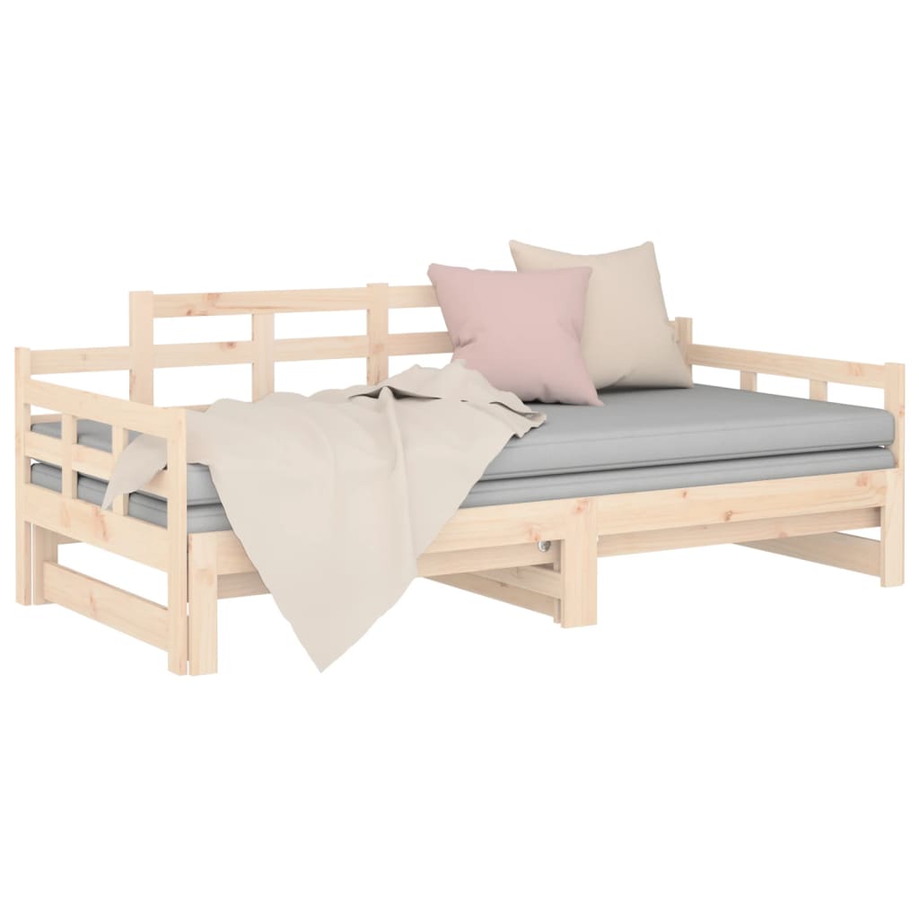 Lit coulissant sans matelas bois de pin solide