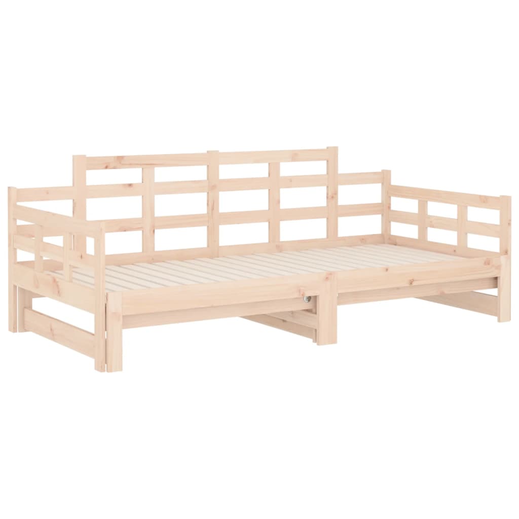 Lit coulissant sans matelas bois de pin solide