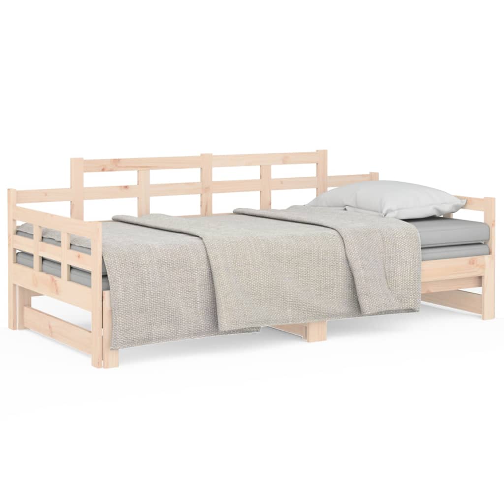 Lit coulissant sans matelas bois de pin solide