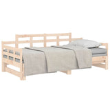 Lit coulissant sans matelas bois de pin solide