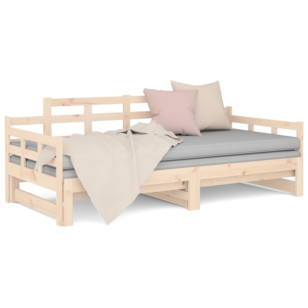 Lit coulissant sans matelas bois de pin solide