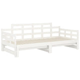 Sliding bed without mattress white 2x(90x190) cm