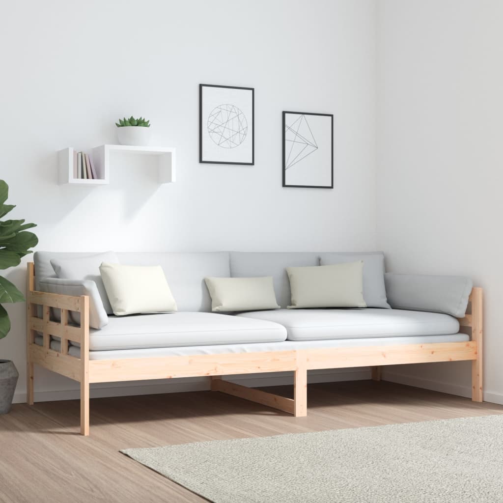 Lit de jour sans matelas bois de pin massif 90x200 cm