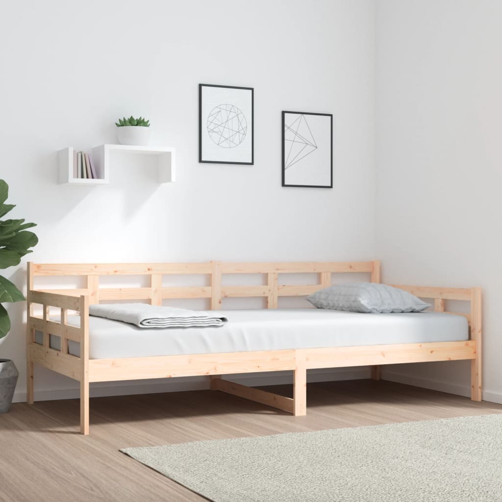 Lit de jour sans matelas bois de pin massif 90x200 cm