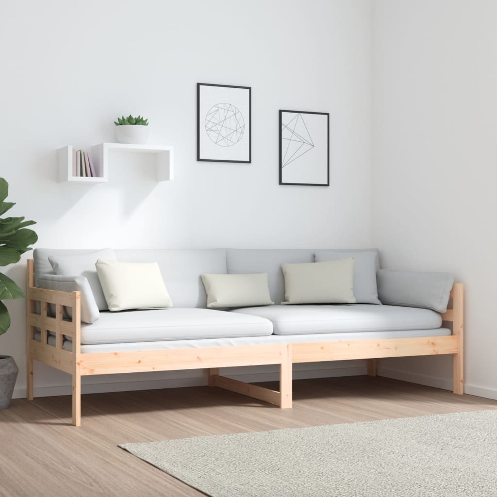 Lit de jour sans matelas bois de pin massif 80x200 cm