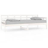 Lit de jour sans matelas blanc bois de pin massif 80x200 cm