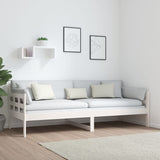 Lit de jour sans matelas blanc bois de pin massif 80x200 cm