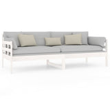 Lit de jour sans matelas blanc bois de pin massif 80x200 cm