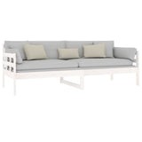 Lit de jour sans matelas blanc bois de pin massif 80x200 cm