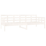 Lit de jour sans matelas blanc bois de pin massif 80x200 cm