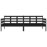 Day bed without mattress black solid pine wood 80x200 cm