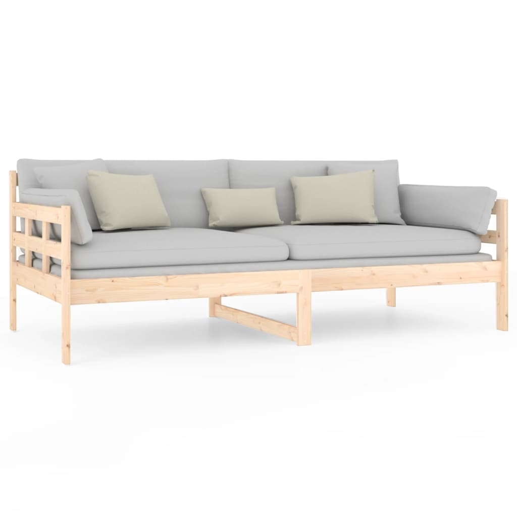 Day bed without mattress solid pine wood 90x190 cm