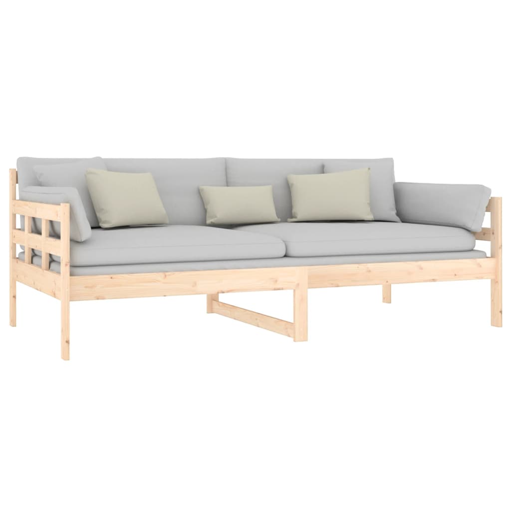 Day bed without mattress solid pine wood 90x190 cm