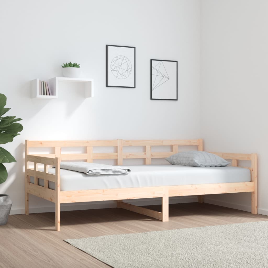 Day bed without mattress solid pine wood 90x190 cm