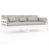 Lit de jour sans matelas blanc bois de pin massif 90x190 cm