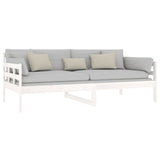 Lit de jour sans matelas blanc bois de pin massif 90x190 cm