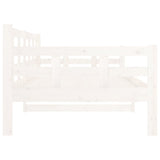 Lit de jour sans matelas blanc bois de pin massif 90x190 cm