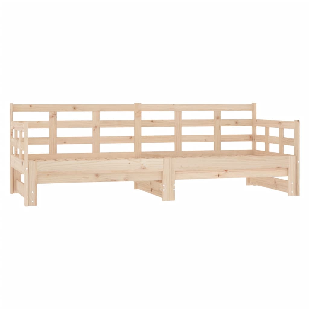 Lit coulissant sans matelas bois de pin massif 2x(90x200) cm