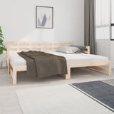 Lit coulissant sans matelas bois de pin massif 2x(90x200) cm