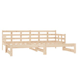 Lit coulissant sans matelas bois de pin massif 2x(90x200) cm