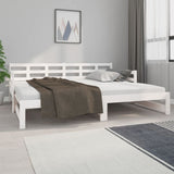 Sliding bed without mattress white 2x(90x200) cm