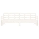 Sliding bed without mattress white 2x(90x200) cm