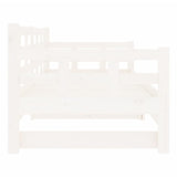 Sliding bed without mattress white 2x(90x200) cm