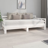 Sliding bed without mattress white 2x(90x200) cm