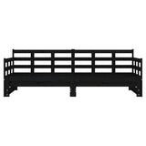 Sliding bed without mattress black 2x(90x200) cm