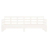 Lit coulissant sans matelas blanc 2x(80x200)cm