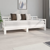 Lit coulissant sans matelas blanc 2x(80x200)cm