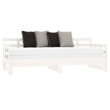 Sliding bed without mattress white 2x(90x190) cm