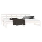 Sliding bed without mattress white 2x(90x190) cm