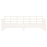 Sliding bed without mattress white 2x(90x190) cm