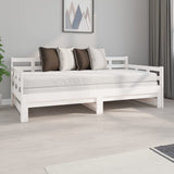 Sliding bed without mattress white 2x(90x190) cm