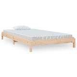 Stackable bed without mattress 100x200 cm solid pine wood