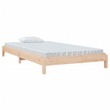 Stackable bed without mattress 100x200 cm solid pine wood