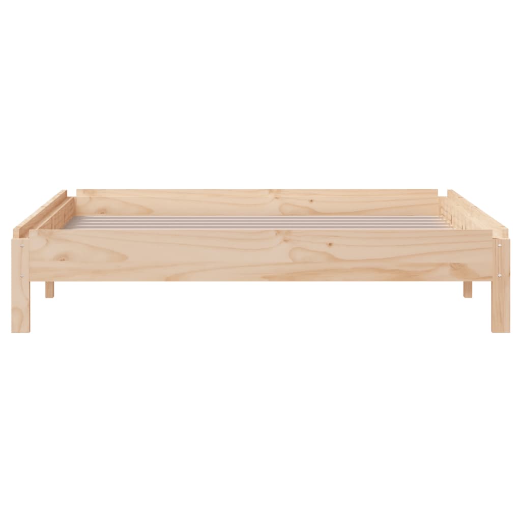 Stackable bed without mattress 100x200 cm solid pine wood