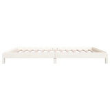 Stackable bed without mattress white 100x200 cm solid pine wood