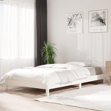 Stackable bed without mattress white 100x200 cm solid pine wood