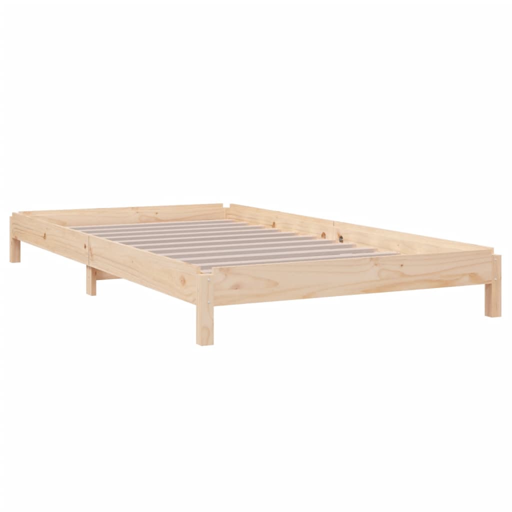 Stapelbares Bett ohne Matratze 90x200 cm aus massivem Kiefernholz