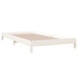 Stackable bed without mattress white 90x200 cm solid pine wood