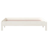 Stackable bed without mattress white 90x200 cm solid pine wood