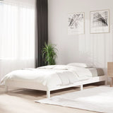 Stackable bed without mattress white 90x200 cm solid pine wood