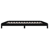 Lit empilable sans matelas noir 90x200 cm bois de pin massif