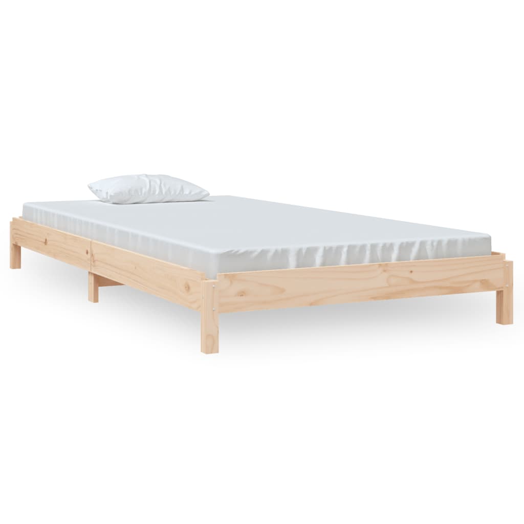 Stapelbares Bett ohne Matratze 80x200 cm aus massivem Kiefernholz