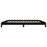 Lit empilable sans matelas noir 80x200 cm bois massif de pin