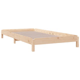 Stackable bed without mattress 90x190 cm solid pine wood